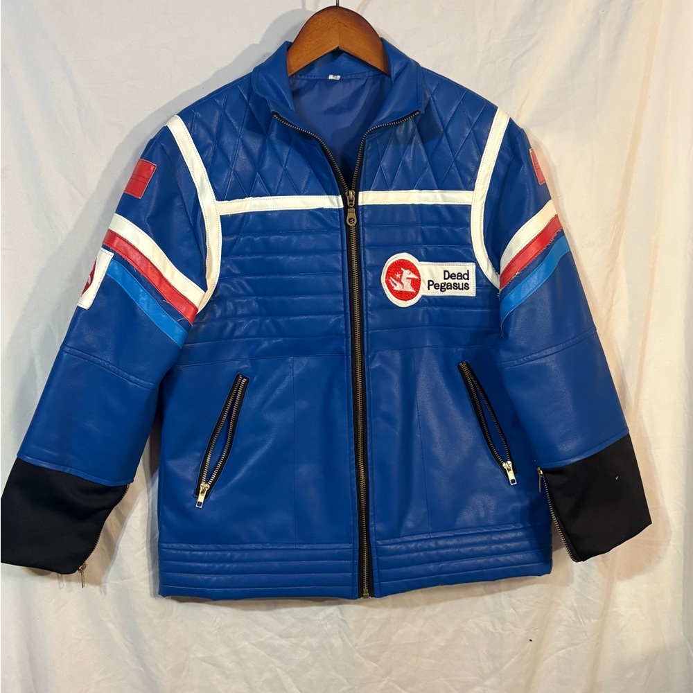 My Chemical Romance Blue Faux Leather Jacket Dead Pegasus